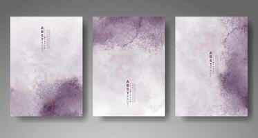 Set of creative hand painted abstract watercolor background. Design for your cover, date, postcard, banner, logo. vector