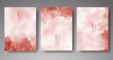 Set of creative hand painted abstract watercolor background. Design for your cover, date, postcard, banner, logo. vector