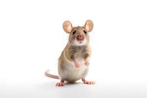 AI generated Rat isolated on white background.Generative Ai. photo