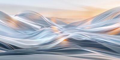 AI generated Abstract Silk Fabric Waves Background photo