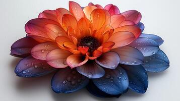 AI generated Beautiful colorful glitters flowers photo