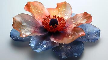 AI generated Beautiful colorful glitters flowers photo