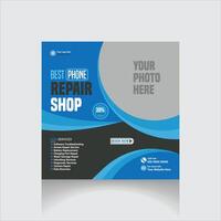 phone repair social media post vector