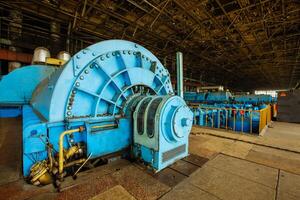 Turbines in the engine compartment for steam turbines of a nuclear power plant photo