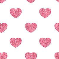 Pink hearts vector seamless pattern for St Valentines Day, February 14th. Love cute background, wallpaper, print, textile, fabric, wrapping paper, packaging design