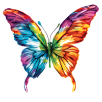 AI generated Butterfly heart sticker style on transparent background - Ai generated png