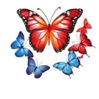 AI generated Butterfly heart sticker style on transparent background - Ai generated png