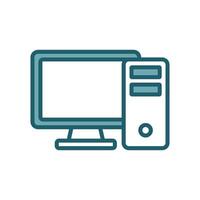 desktop computer icon vector design template simple and clean