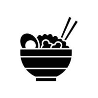 rice bowl icon vector design template simple and clean