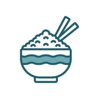 rice bowl icon vector design template simple and clean