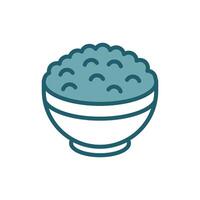 rice bowl icon vector design template simple and clean