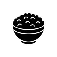 rice bowl icon vector design template simple and clean