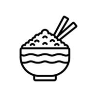 rice bowl icon vector design template simple and clean