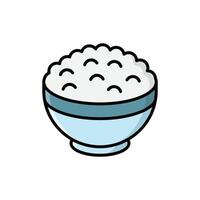 rice bowl icon vector design template simple and clean