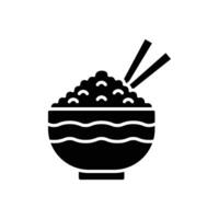 rice bowl icon vector design template simple and clean