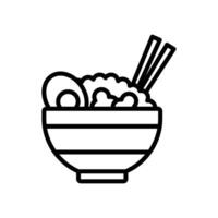 rice bowl icon vector design template simple and clean