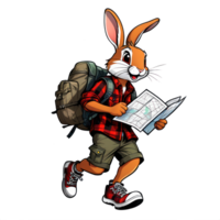 AI generated Explorer Rabbits Grand Adventure png