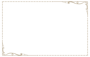 Vintage border consisting of points and corners for graphic elements. png