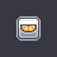 slice of lime sign in pixel art style vector