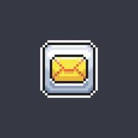 message sign in pixel art style vector