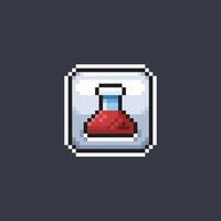 red potion sign in pixel art style vector