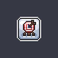 arrow target sign in pixel art style vector