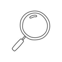 Hand drawn magnifier doodle search icon isolated vector illustration.