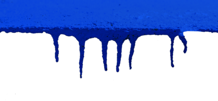 blue dripping paint border isolated png