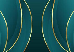 modern background tosca with golden luxury vector