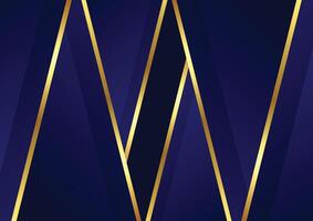 abstract dark blue and golden luxury background vector