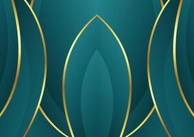 abstract design tosca and golden luxury background vector