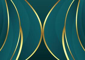abstract background tosca and golden luxury vector