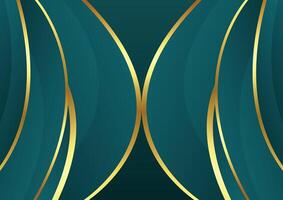 abstract background tosca and golden luxury vector