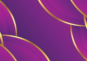 purple with gold abstract background design vector