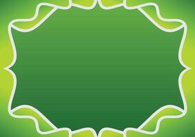 frame wave green background template vector