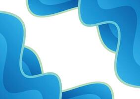 wave gradient blue background design vector