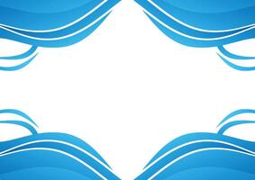 abstract fluid wave frame background vector
