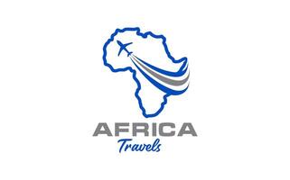 Africa travel logo design template vector