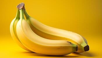 ai generado fresco, maduro plátano un saludable, tropical bocadillo generado por ai foto