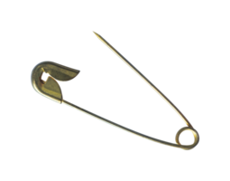 silver Safety pin isolated element png