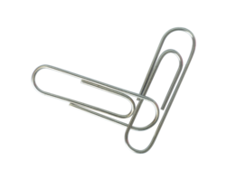 silver paper clip isolated element png