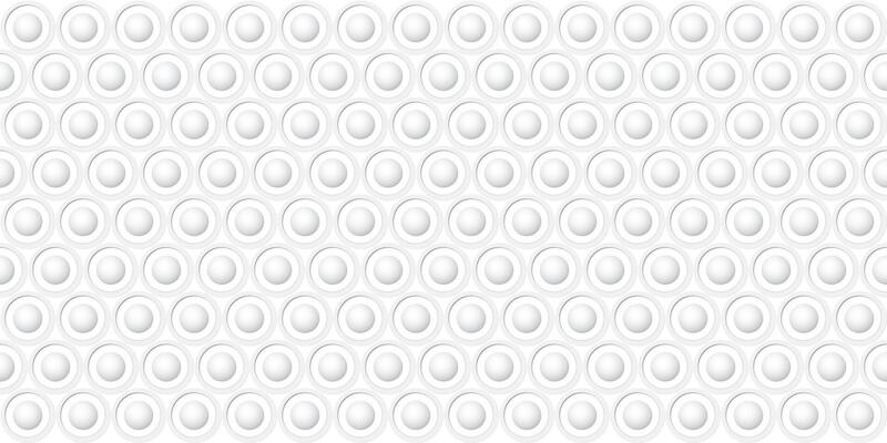 3D circle shape pattern paper cut style on white background vector illustration.