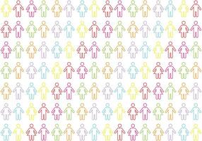 Diversity Human Line Art Background vector