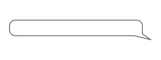 Message bubble in outline style. Blank chat frame template. Mobile messenger app dialog element. vector