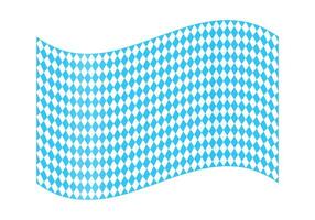Waving flag of Bavaria with lozenges seamless pattern. Oktoberfest beer festival pennant with reapiting blue and white rhombus. Traditional Bavarian vexillological colors vector