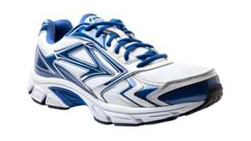 ai generiert Weiß Blau Sneaker Schuhe, isoliert, transparent png Hintergrund