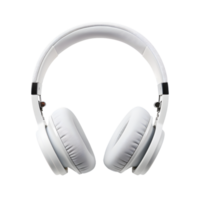 AI generated White headphones, luxury white headphones isolated, transparent PNG background