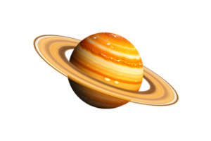 AI generated Saturn planet isolated on transparent background png