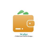 billetera vector icono en moderno estilo aislado en blanco antecedentes. billetera, finanzas, pago y negocio concepto icono para web y móvil diseño. degradado de colores estilo.