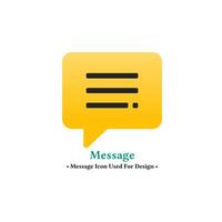 Message vector icon in modern style isolated on white background. message, chat, comment, communication, writing concept icon, for web and mobile design. gradient colored style.